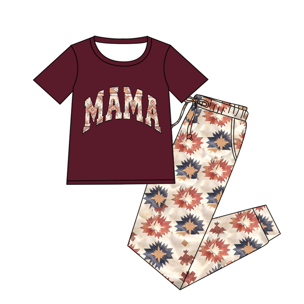 Adult Women mama short sleeve outfit preorder