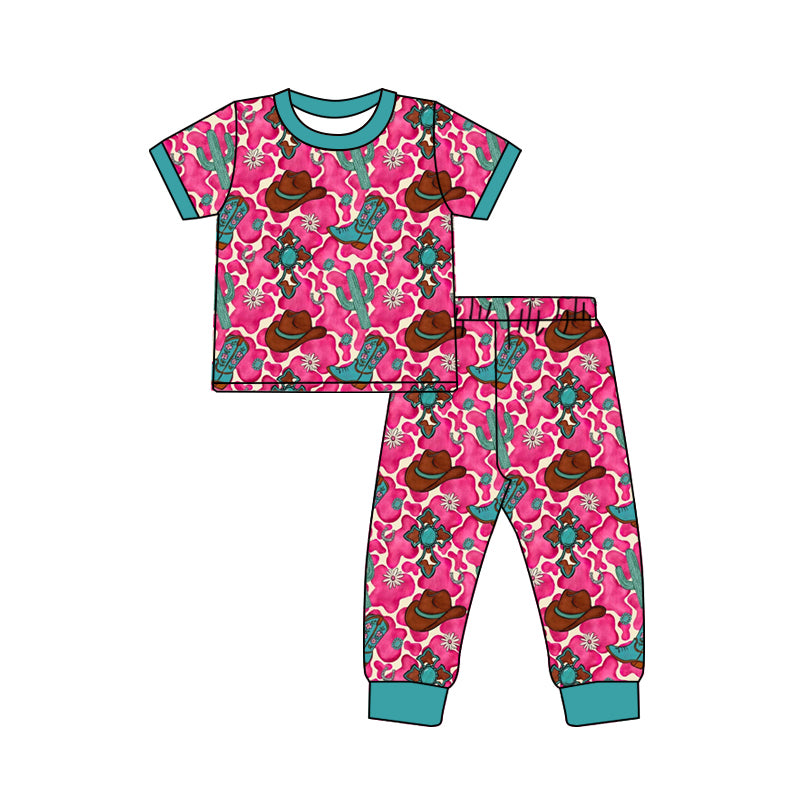 Western cowgirl short sleeve outfit preorder