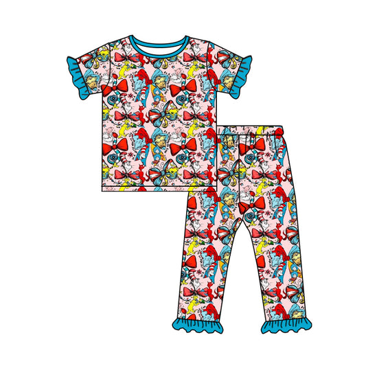 Dr short sleeve top matching pants girls holiday outfit preorder
