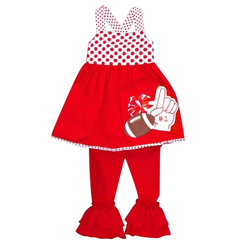 Football team top matching pants kids girl cheer outfit preorder