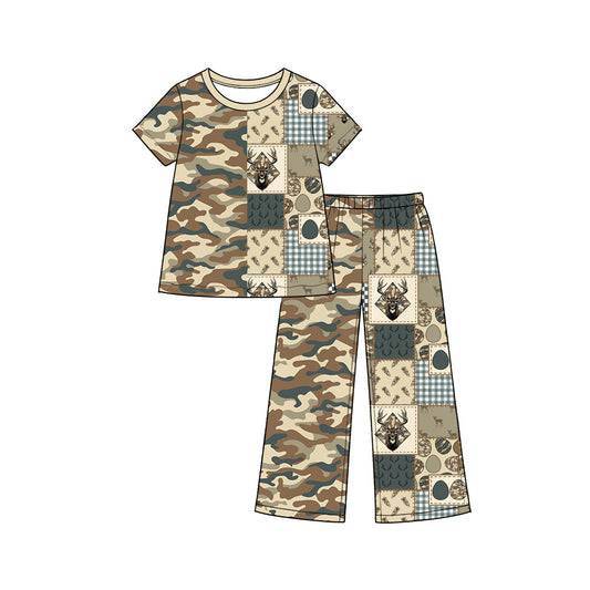 Happy easter girls short sleeve top pants set outfit preorder