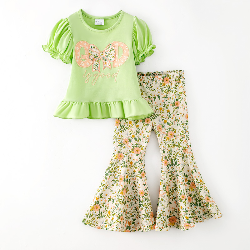 Dod is good girl short sleeve top bell bottoms outfit preorder