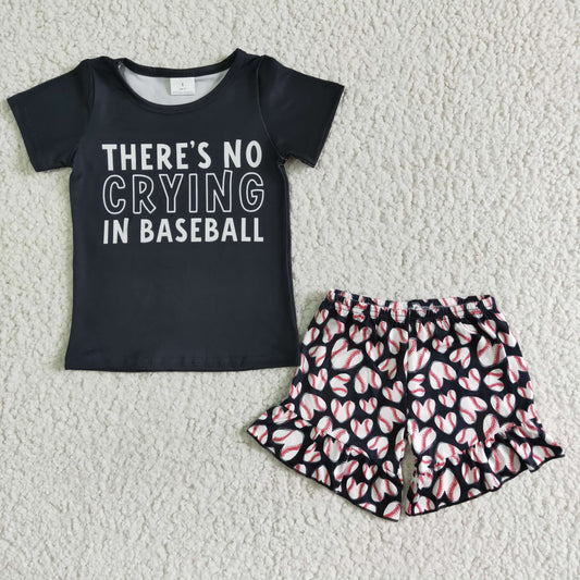 baby baseball summer short sleeve outfit