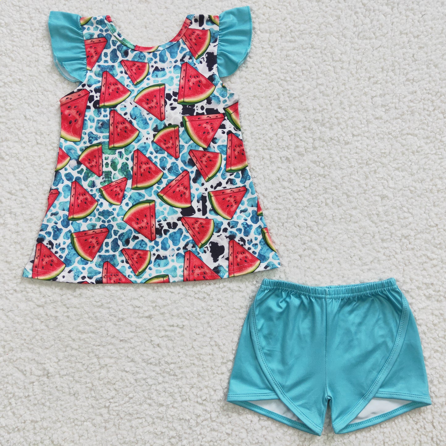 baby girls watermelon short sleeve outfit