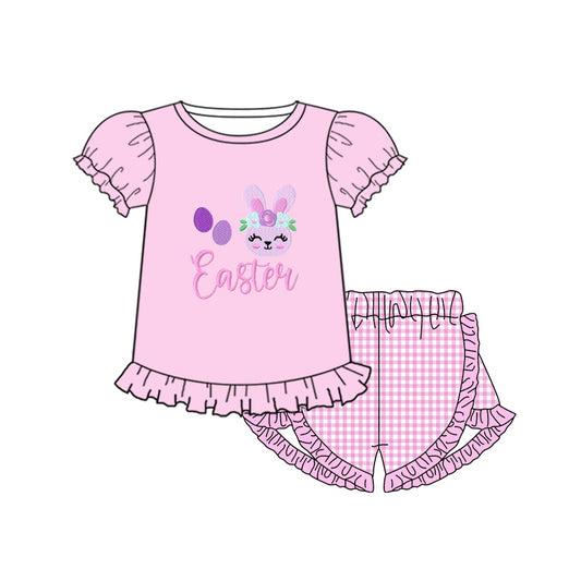 baby girl Easter bunny egg summer short set preorder