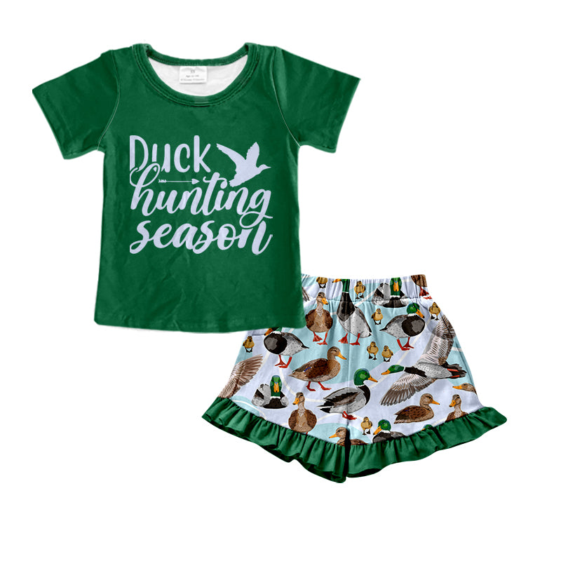 duck hunting season baby girl clothes set preorder