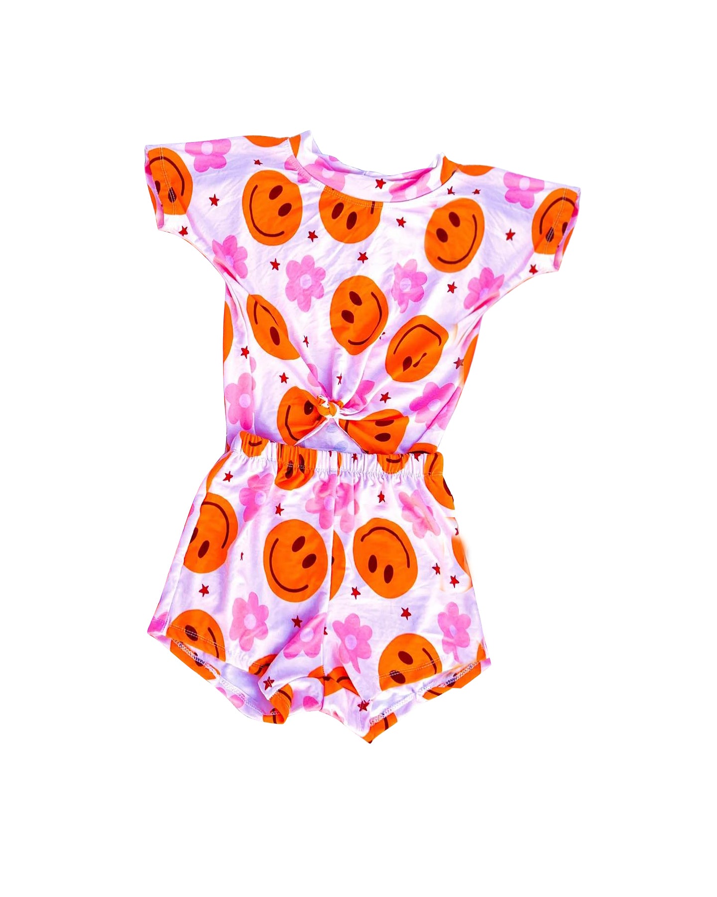 infant baby girls smile face wholesale bummies set preorder