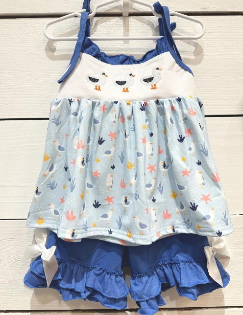 baby girls bird print 2pcs summer outfit preorder