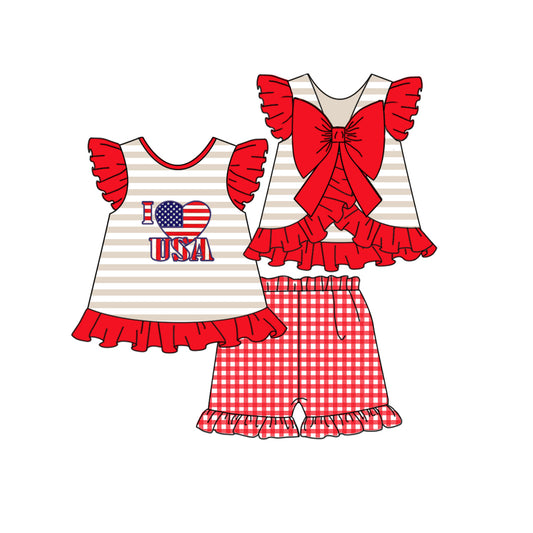 toddle girls i love usa july 4th outfit preorder