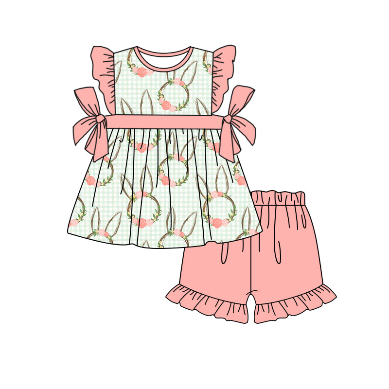 easter bunny floral short sleeve outfit preorder