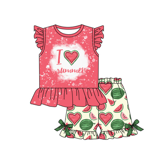 I love summer watermelon short set preorder