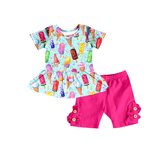 girls popsicle shirt matching shorts boutique outfit preorder