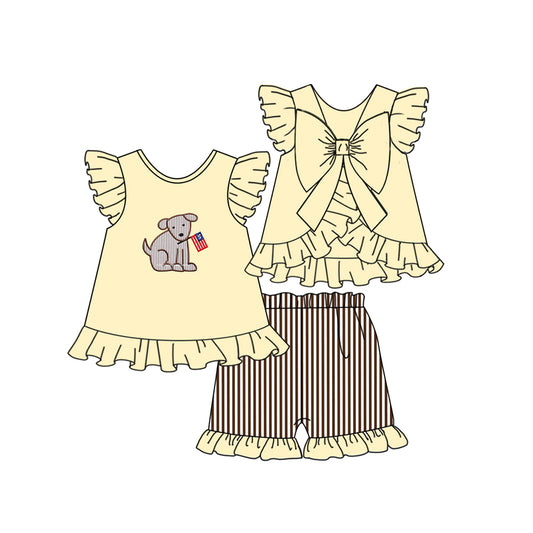 American flag dog design july 4th outfit preorder