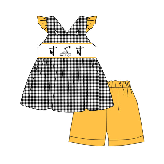 baby girl lineman print clothing set preorder