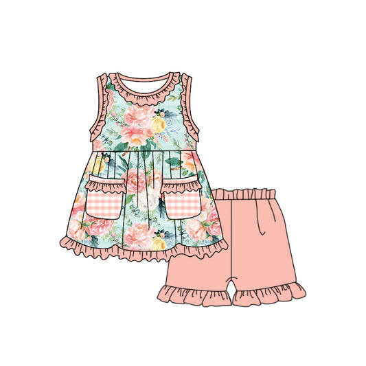 pink floral wholesale boutique outfit preorder