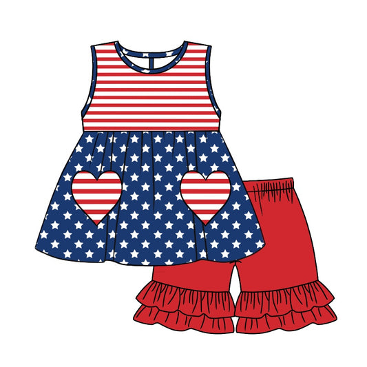 American girls blue start july 4th outfit preorder