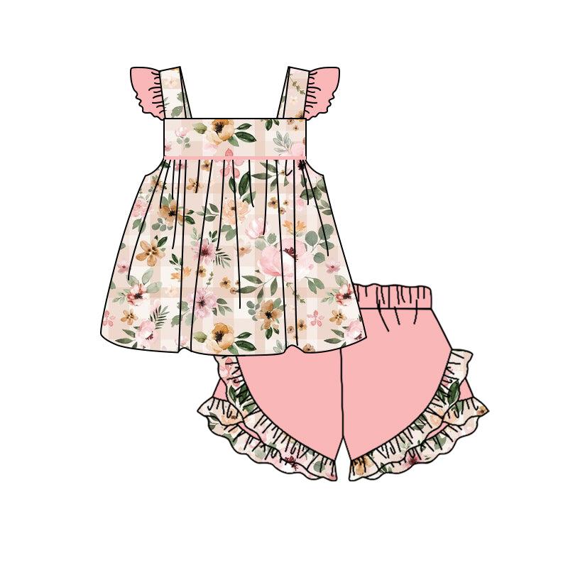 baby girl floral design summer outfit preorder