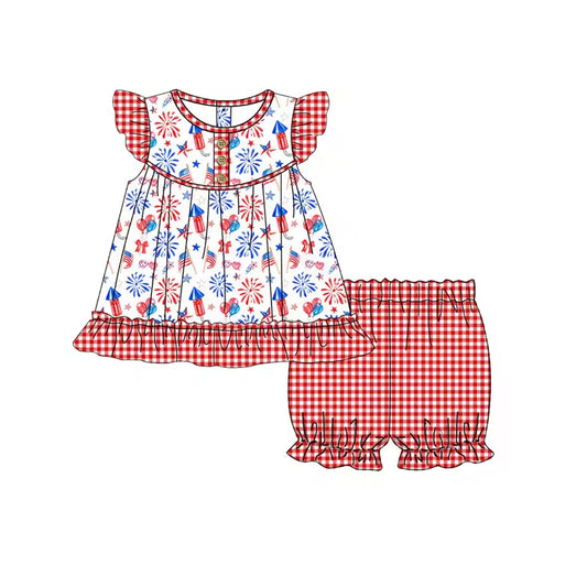 American baby girls july 4th firework outfit preorder