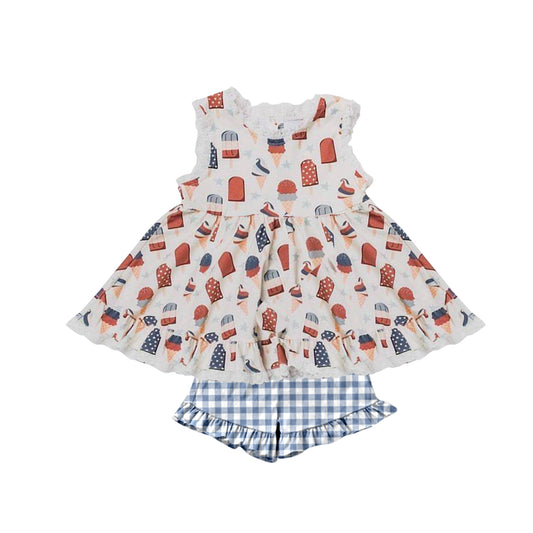 toddle baby girls july 4th patriotic outfit preorder