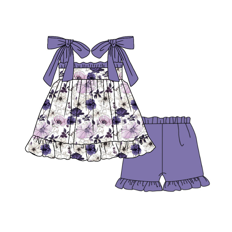 wholesale purple floral boutique outfit preorder