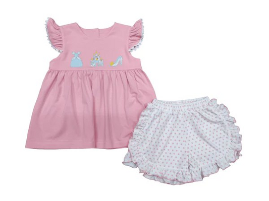 infant baby girls castel shoes pink clothing set preorder