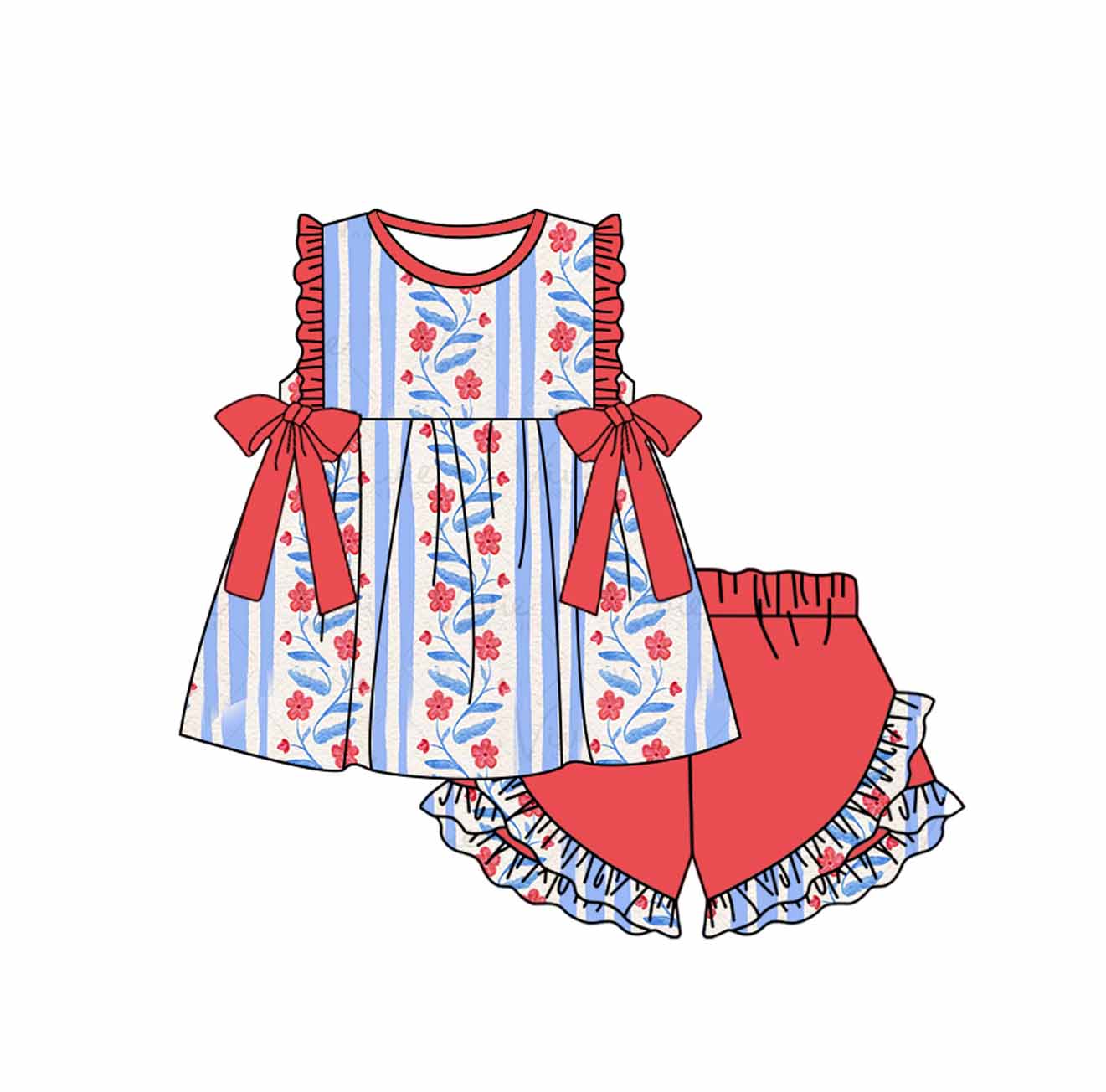 infant baby kids floral clothing set preorder