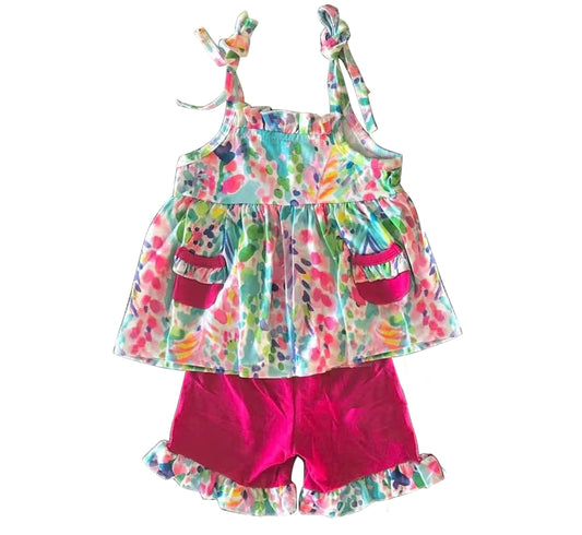 girls floral pocket summer clothing set preorder