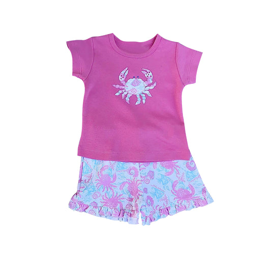 floral crab summer beach outfit preorder