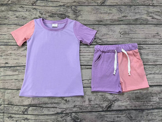 pink lavender girls summer clothing set preorder
