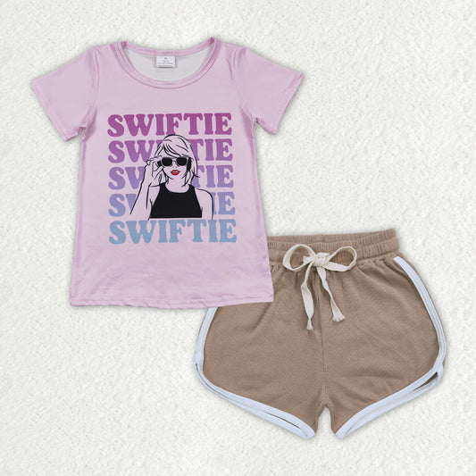 swiftie short sleeve shirt khaki shorts summer outfit