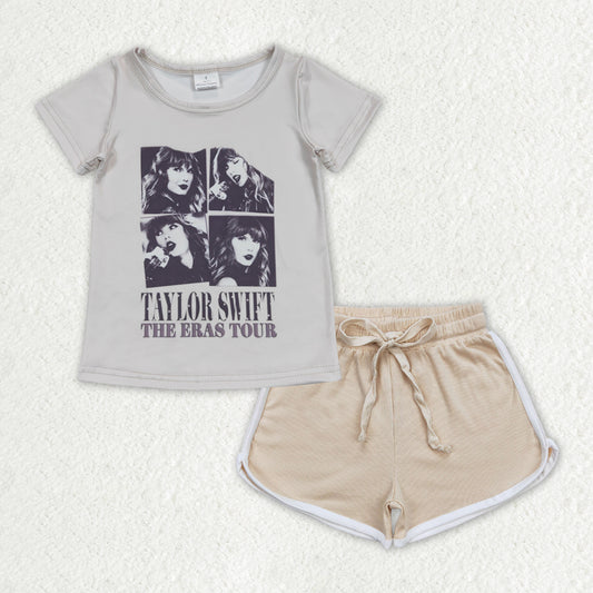 country music singer shirt cotton shorts summer outfit