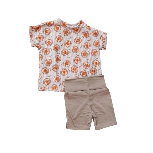 flower shirt khaki shorts summer clothes preorder