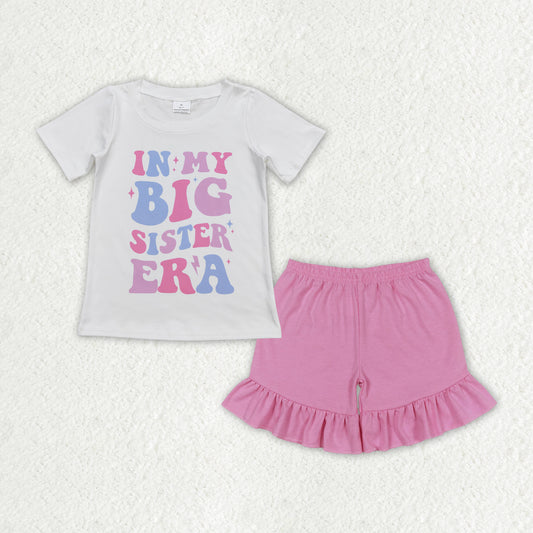 In my big sister ear shirt pink shorts clothes