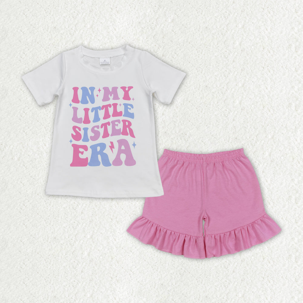 In my litter sister ear shirt pink shorts clothes