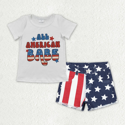 all american babe shirt july 4th jeans shorts clothes