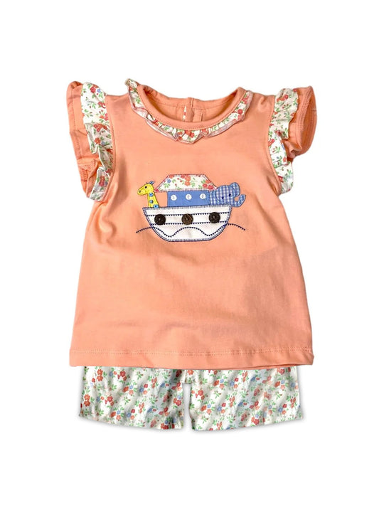 Baby girls animal boat design summer outfit preorder