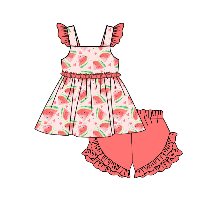 Baby girls watermelon design summer outfit preorder