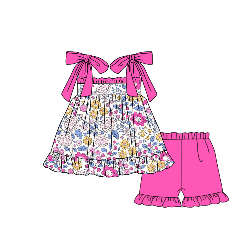 Baby girl pink floral outfit preorder