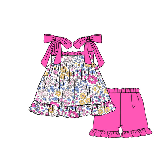 Baby girl pink floral outfit preorder