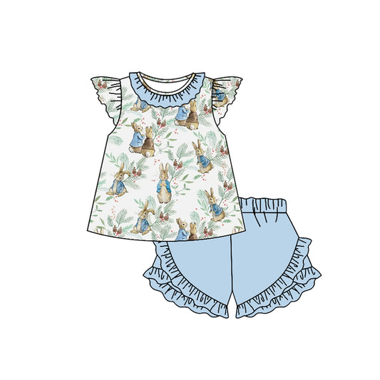 Easter bunny floral baby girls outfit preorder