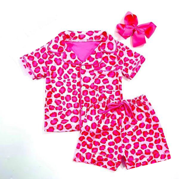 Baby girls pink cheetah boutique outfit preorder