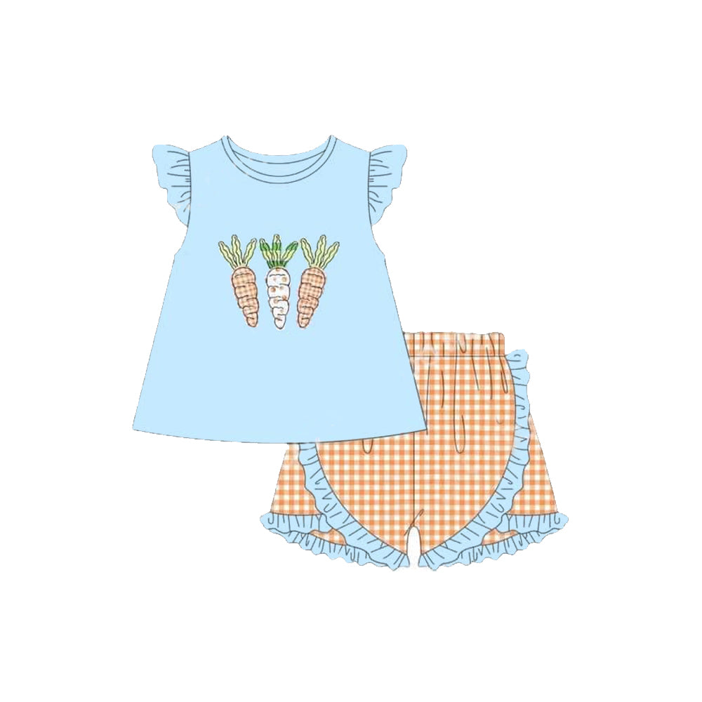 Easter carrot baby girls matching outfit preorder