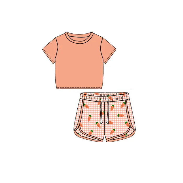 Baby girl Easter carrot matching outfit preorder