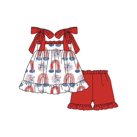 Baby girls July 4th firework summer outfit preorder