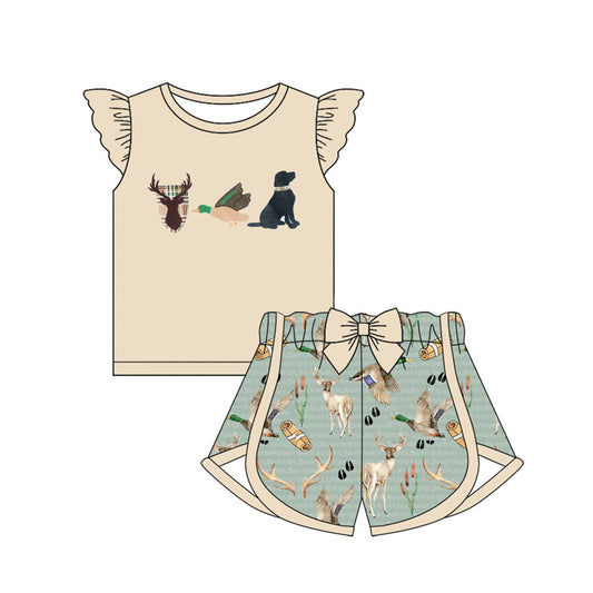 Toddle baby girl deer duck dog hunting outfit preorder