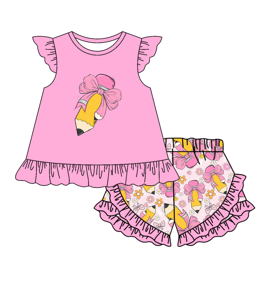 Baby girls back to school pencil outfit preorder