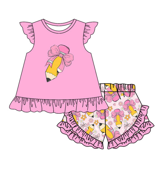 Baby girls back to school pencil outfit preorder