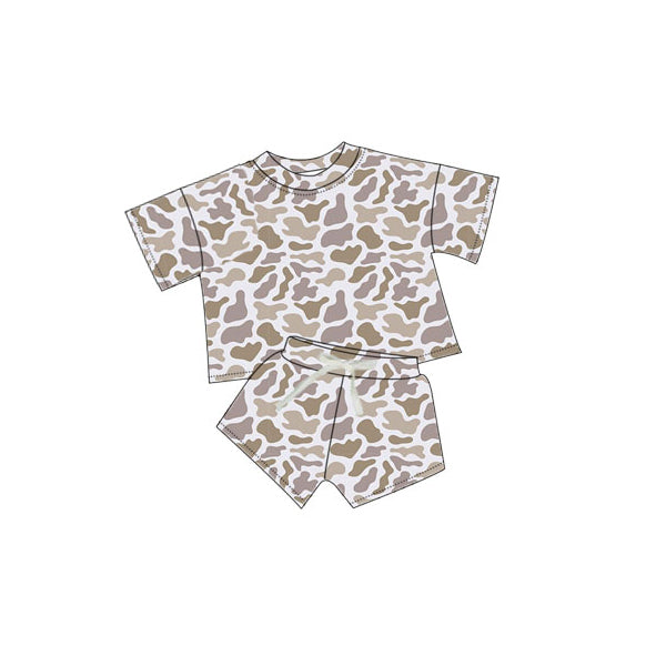 Baby girl grey camouflage summer outfit preorder