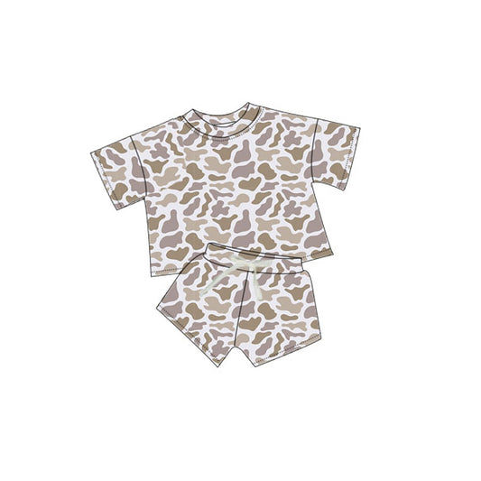 Baby girl grey camouflage summer outfit preorder