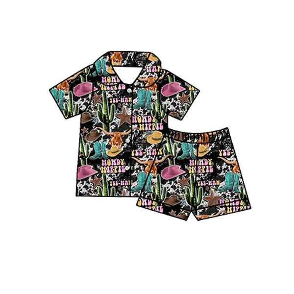 Baby girl western howdy summer outfit preorder